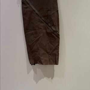 Isabel Benenato Tan Leather Skirt